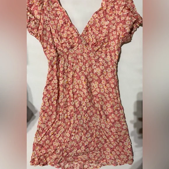 NWT Altar’d State Bellamy Floral Dress Coral - Picture 6 of 6